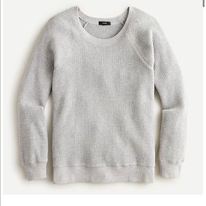 J. Crew Waffle Sweater/Sweatshirt Gray NWT SMALL